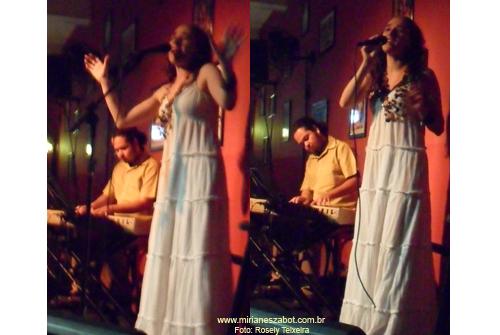(S&atilde;o Paulo 07/05/2011 - Baga&ccedil;a Botequim) Pr&eacute;-Estreia no NOVO Show Minha Terra Alheia - Mirian&ecirc;s Zabot. Piano: Felipe Siles. Dire&ccedil;&atilde;o Art&iacute;stica: Vin&iacute;cius Piedade e Mirian&ecirc;s Zabot. Hair Stylists: Mauro de Oliveira. Fotos: Rosely Teixeira.