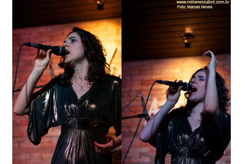 (S&atilde;o Paulo 09/11/2011 - Ao Vivo Music) Show Gafieiras e Outras Verves - Mirian&ecirc;s Zabot e Banda (BAILE DE GAFIEIRA). Viol&atilde;o: Raphael Cortezi. Baixo: Giancarlo Barletta. Bateria: Pedro Michelucci. Sax e Clarinete: Walter Eg&eacute;a. Participa&ccedil;&atilde;o Especial: Anabel Bian. Hair Stylists: Mauro de Oliveira. Fotos: Manoel Neves.