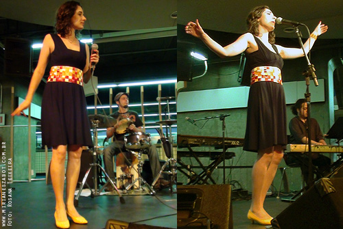 (S&atilde;o Paulo/RS 17/08/2012 - Esta&ccedil;&atilde;o Para&iacute;so do Metr&ocirc; - Projeto Encontros) Show Mosaico Foto-Prosaico - Mirian&ecirc;s Zabot. Piano: Felipe Siles. Percuss&atilde;o: Claudinho Santana. Dire&ccedil;&atilde;o Art&iacute;stica: Vin&iacute;cius Piedade e Mirian&ecirc;s Zabot. Figurino: Deise Cristina Meneguzzi. Hair Stylists: Mauro de Oliveira. Acess&oacute;rios/Pulseira: Bruna Volpato. Fotos e Filmagem: Rosana Teixeira. Realiza&ccedil;&atilde;o: Cinemagia e Metr&ocirc; SP.